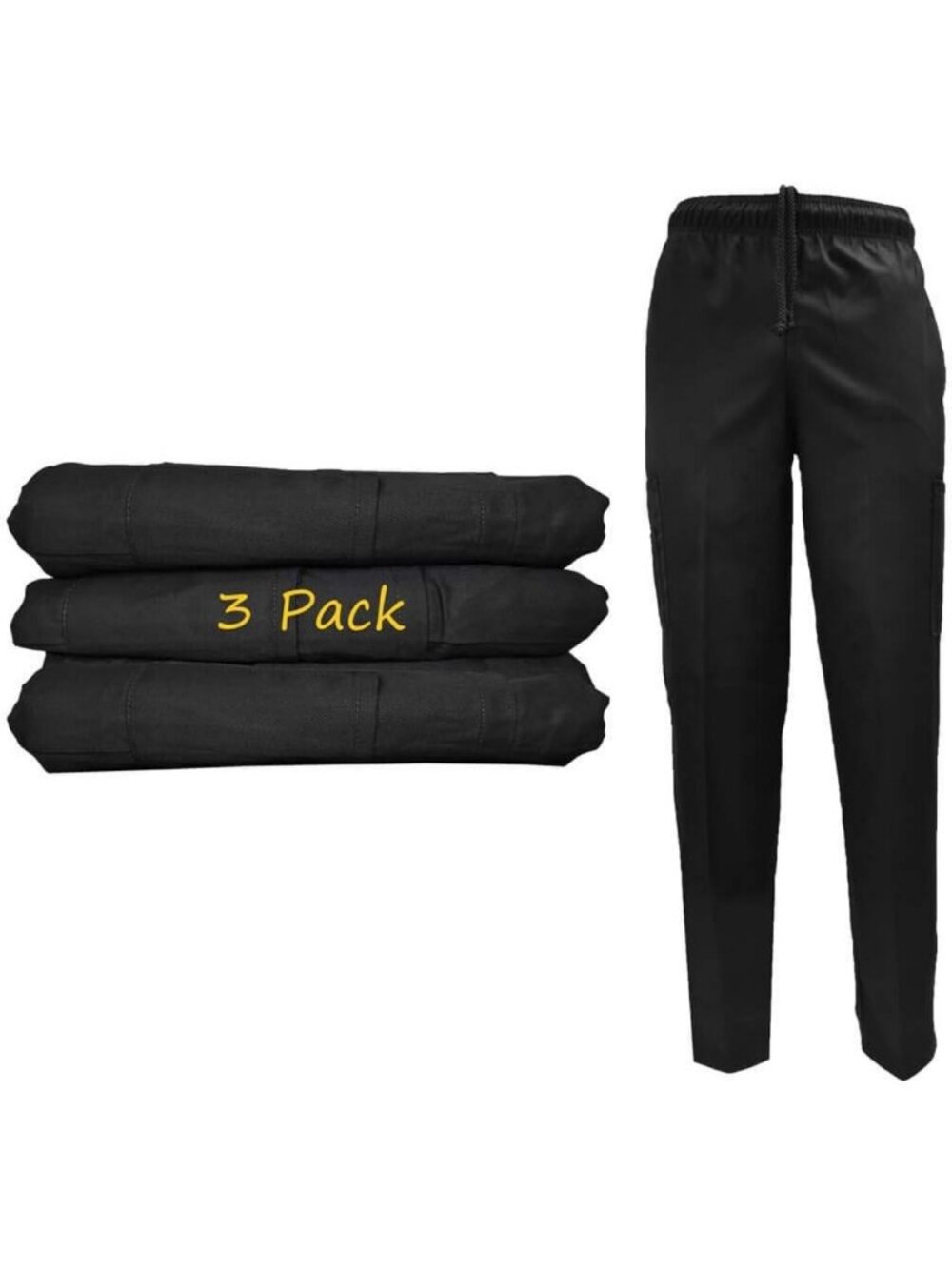 Classic 6 Pocket Chef Cargo Pants - Multi-Pack Options, Comfortable & Durable